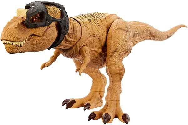 Jurassic World Tyrannosaurus Rex Jouet dinosaure avec sons, figurine avec fonctions de chasse et d’attaque, double coup de mâchoires et dispositif de traçage, jouet numérique