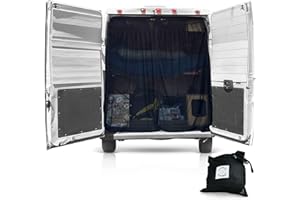 ‎LIVING IN A BUBBLE Living in a Bubble Insektennetz für Vans für Ducato, Peugeout Boxer, & Opel Movano (Hohes Dach), und andere Campingbusse. Hintertür-Fliegengitter Mückennetz, Zentraler Reißverschluss-Verschluss