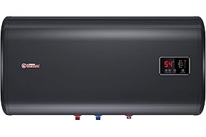 Thermex ID 80 H Shadow Smart chauffe-eau cumulus horizontal Chauffe-eau intelligent 80 Litres montage mural horizontal, noir