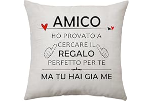 ACONESONG Regali Amico Regali di Copertura Cuscino per Migliore Amico Idee Regalo Originali per Amico Compleanno Natale Matrimonio Amicizia Regali (Amico)