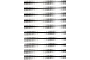 HALJIA 10 szt. 40-pinowe złącze nagłówka 2,54 mm jednorzędowe męskie przypinki pasek do nagłówka