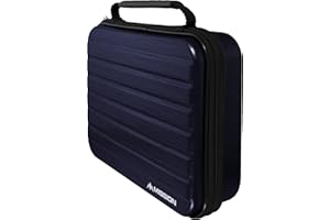 Mission Darts W245 ABS-4 | Darts Case with Metallic ABS, Dark Blue