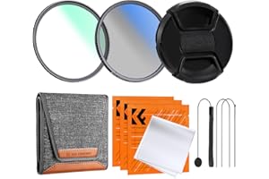 K&F Concept 72mm UV + CPL +Lens Cap + 3 Cleaning Cloths, Filter Set Ultraviolet Polarizing Cover Kit with Lens Filter Pouch (Nano-K Series)