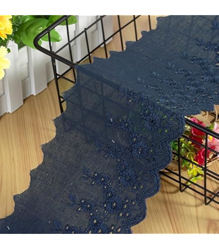 XCSJ 5 yard 5 patronen kanten boord bloemen kanten lint madeliefjes kant boord borduurwerk bloemen sierband polyester randen en linten om te naaien, kleding, handwerk, bruiloftsdecoratie (geel
