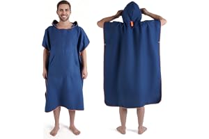 Pameil Byttkläde Badponcho för män och kvinnor, Ponchohandduk, Surfponcho i mikrofiber, Badponcho, Handduk, Tillverkad av mik