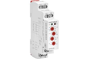 GAEYAELE Voltage Protection Relay with Phase Sequence Phase Failure Asymmetry Delay Time Function AC127V-265V 10A 1SPDT(GRV8-05,M265)