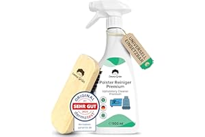‎EMMA GRÜN Emma Grün® Polsterreiniger für Sofa, Couch & Autositze 500ml [inkl. Polsterbürste] - Nachhaltig & Anti Geruch - Auto Innenraum Reiniger - Polsterreinigung aus Deutschland