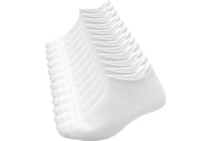 Poligono Chaussettes de Sport pour Hommes et Femmes 6/9/12 Paires, Socquettes en Coton élasthanne, Adaptées au Travail, à la Maison et aux Sports