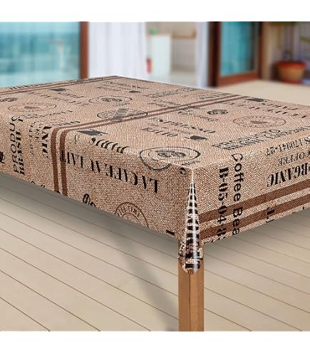 Laro Wachstuch-Tischdecke 80x80 Cm – Abwaschbar & Wasserabweisend Für Garten, Küche & Wohnzimmer – Muster: Welle Sahara Grau/Beige
