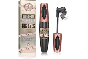 JANE CHOI 4D Silk Fiber Eyelash Mascara, Extra Long Thick & Voluminous Lash Mascara, Black Long-Lasting Waterproof 4D Mascara for Makeup