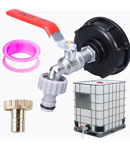 Rubinetto Scarico IBC Rubinetto Di Scarico Per Contenitore IBC (Collo Di Cigno) - Filetto 1/2" Pollice, Con Nastro PTFE Centralina Irrigazione 2 Vie - Foto 10
