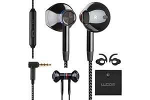 LUDOS NOVA Auricolari In-Ear Cuffie, con Filo e Microfono, Jack 3.5, Isolamento Acustico, Alta Qualità del Suono e Chiarezza Stereofonica per iPhone, iPad, Apple, Samsung
