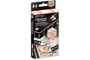 Crafter's Companion Spectrum Noir Classique Blend Twin Tip Blendable Alcohol Based Marker Set with Japanese Nibs - Pack of 6 - Perfect for Colouring, Drawing & Illustration (Fair Skin Pack)