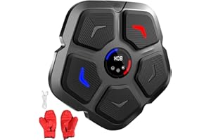 KIKILIVE Musikboxmaschine, Boxen Wandmontage Maschine mit Handschuhen, Smart Bluetooth interaktive Punching Trainer mit LED-Display, geeignet für Home Office Gym, Fitness Training & Stress Relief