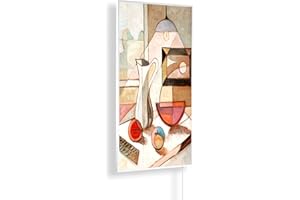 Könighaus Zdalne ogrzewanie na podczerwień, obraz w jakości HD z certyfikatem TÜV/GS, 200+ obrazów, 600 W (abstrakcyjny stół do jadalni 233)