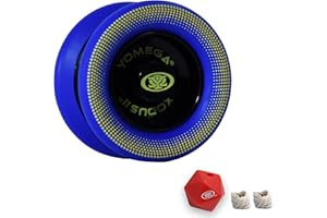 Yomega Xodus II YoYo– Includes Roller Bearing Technology, Rubber Rims and Wing Shape Design – Professional Responsive YoYos Intermediate Level Play (Black Blue)