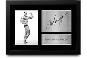 HWC Trading FR A4 Arnold Schwarzenegger Mr Olympia Gifts Printed Signed Autograph Picture for Body Building Memorabilia Fans - A4 Framed