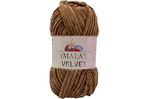 AYOSTEX Himalaya Velvet Chenillegarn 120m, 100g I 100% Polyester I Strickgarn I Micropolyester Wolle I Flauschwolle I Chenillewolle I samt Wolle I zum Stricken oder Häkeln