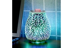 Tioodre Lampade Profumate 3D, Lampade Profumate Colorate con Olio Profumato, Lampada Profumata per Lampada Profumata, Lampada Profumata per Cera Profumata con Lampadina a LED, Vetro Elettrico