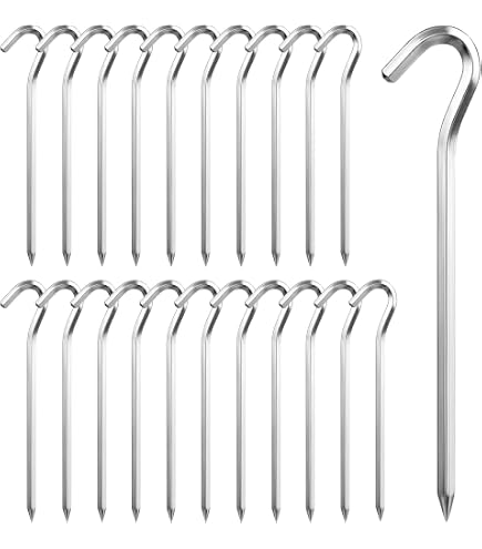 DNA Leisure Carp-Corner 12 Bivvy T – Bivvy Tent Brolly Pegs avec Poche 21 cm Toile heringe Sardines à Ongles erdnägel Pêche Camping