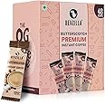 Bevzilla 48 Instant Coffee Powder Sachets (Butterscotch) - 96 Grams| Hot & Cold Coffee| Makes 48 Cups| 100% Arabica Coffee| Strong Coffee| Easy To Carry| Best Coffee| Espresso, Latte, Cappuccino
