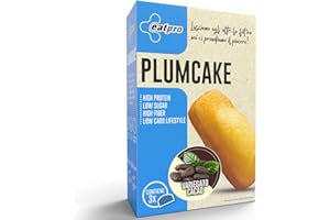 EatPro Plumcake Proteico Vaniglia e Cacao ● 1% Zuccheri, 18% Proteine ● Plumcake a Basso Contenuto di Carboidrati con pochi Zuccheri ● Dieta Proteica Low Carb (Vaniglia e Cacao, 1 box)