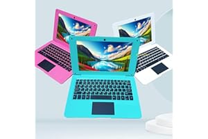 BIGMACHINE Laptop Computer Mini 10 Inch Quad Core Powered by Android 12 Netbook 64GB Small Computer with WiFi Webcam Bluetooth,Charger Mouse Included,Suitable for Children and Students, 4 Color Options (Blue)