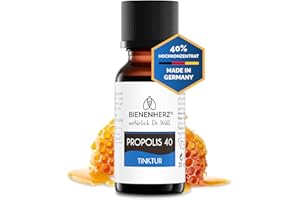 ‎BIENENHERZ Bienenherz® Propolis Tinktur 40% – 20ml – hochkonzentrierte, schadstoffgeprüfte Tropfen – für Haut, Mundraum & mehr – von Imker & Apotheker Dr. Wöll – Made in Germany – mit Tropfer