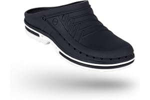 WOCK Clog sin Tira y con Plantilla Steri-Tech, Zueco Sanitario de Trabajo Mujer e Hombre - Esterilizable, Antiestático, Transpirable e Antideslizante