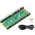 Raspberry Pi Pico with Pre-Soldered Colorful Pin Header Microcontroller Mini Development Board Based on Raspberry Pi RP2040 Chip,Dual-Core ARM Cortex M0+ Processor, Flexible Clock