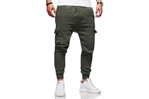 behype. Herren Lange Cargo Trainingshose Jogging-Hose Sport-Hose 60-0013