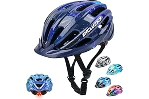 Exclusky Casque Velo Enfant Pat Patrouille Casque Velo Visiere Casque Velo Lumineux Casque Velo Fille Protecteur de Cyclisme Skate Roller Planches à Route Sport (Âge 5-13 Ans)
