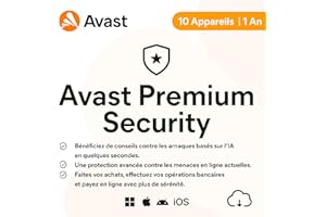 Avast Premium Security 2026 | 10 appareils |Antivirus| 1 An | Code d'activation envoi par email