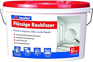 ‎BAUFAN Baufan Flüssige Rauhfaser Struktur-Dispersionsfarbe 5 L