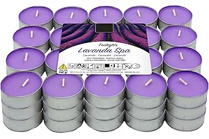 H HANSEL HOME Zestaw 60 świec zapachowych lawendowych