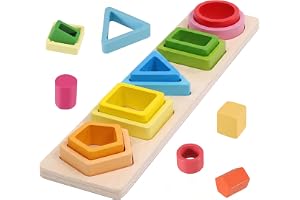 PELAGONIX Montessori-leksak, träleksak för 1–2-åringar, elspel