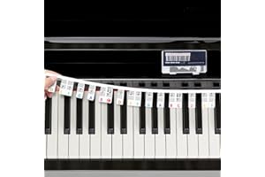 ZS ZHISHANG Removable Piano Keyboard Note Labels,Piano Notes Overlay Piano Letters Piano Notes Guide Keyboard Stickers Piano Stickers for Beginner
