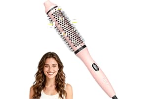 ‎BOPCAL Bopcal Thermal Brush 3 in 1 - Thermobürste Rundbürste mit Digital Display, Ionische Lockenbürste Reduziert Frizz, Thermo Bürste für Glattes, Voluminöses & Lockiges Haar, Dual-Spannung, Rosa