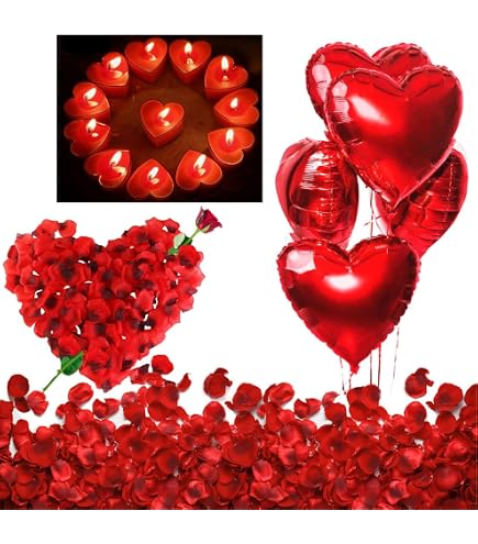 Luci Decorative “I Love U” Con Petali Di Rosa – Perfette Per Proposte, Anniversari E Serate Romantiche