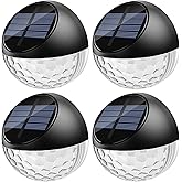 Quntis Luz Solar Exterior Jardin, 4 Paquete Apliques Exteriores Solares Blanco Cálido, IP65 Impermeable Luces Solares Exterio