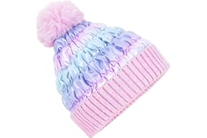 PinkSheep Kids Winter Hat Warmth Girls Beanie Hat with with Decorative Accessories, Soft Feel Knitted Hat for Kids Ages 4-14, Fashion Girls Accessories