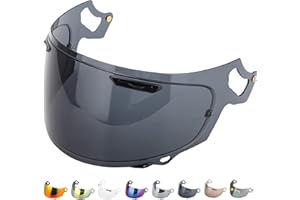 Everalo Compatible with Arai Rx7v Visor - Vas v - Chaser X - Rx7x - Quantum X - Quantic - Signet X - Defiant X - Concept X - Profile V - Qv Pro Vas - Helmet Visor Pinlock Ready (Black 80%)