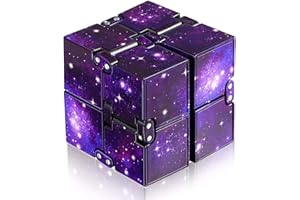 DZXIN Infinity Cube Purple, Antistress Spielzeug Fidget Toy Würfel für Stress und Angst Linderung Entspannendes Spielzeug (Lila)