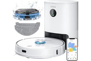 ‎HONITURE HONITURE Saugroboter mit Absaugstation,Staubsauger Roboter Q6 Pro 3500Pa mit Lasernavigation Saugroboter mit Wischfunktion 250Min Laufzeit App Steuerung ideal für Tierhaare Teppich Hartboden