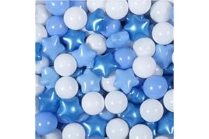 Tuelaly Thickened Pit Ball 100pcs/set Colorful Round Star Pe Crush Proof Bpa Phthalate Safe Indoor Outdoor Baby Toddler Kids Ocean Pool Toy