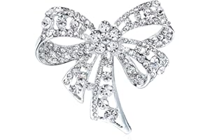 gotyou Diamond Broche, Broche Cristal Diamantes imitación, Broche de Señoras, Broche Diamantes ImitacióN para Damas Vintage, Broche de Bowknot, para Fiestas, Banquetes, Bufanda Decorada