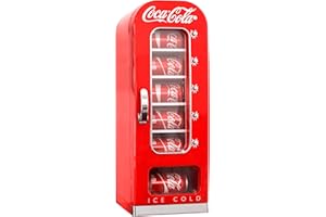 Koolatron Coca-Cola - Mini frigorifero con finestra di visualizzazione, per bibite analcoliche, 12 V e cavi AC, per casa, ufficio, dormitorio, cottage, colore rosso