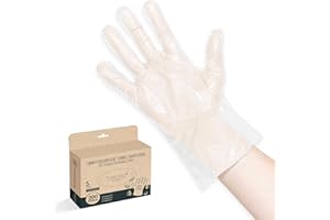 Plantvibes ® Ekologiczne rękawiczki jednorazowe w rozmiarze S, 200 sztuk, przyjazne dla środowiska, w 100% biodegradowalne, jednorazowe rękawiczki z materiału roślinnego – idealne do żywności