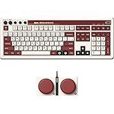 108 Tuşlu ve Entegre Numaralı 8BitDo Retro 108 Mekanik Klavye, Bluetooth/2.4G/USB-C Windows ve Android i&ccedil;in Sıcak Değiştirile