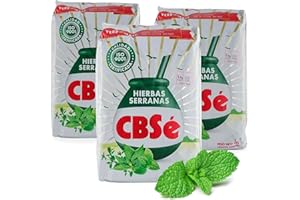 YERBEE CBSé Yerba Mate Tè Hierbas Serranas 1.5 kg (0.5 kg x 3) | Set Mate Argentino | Bevanda disintossicante ed energetica